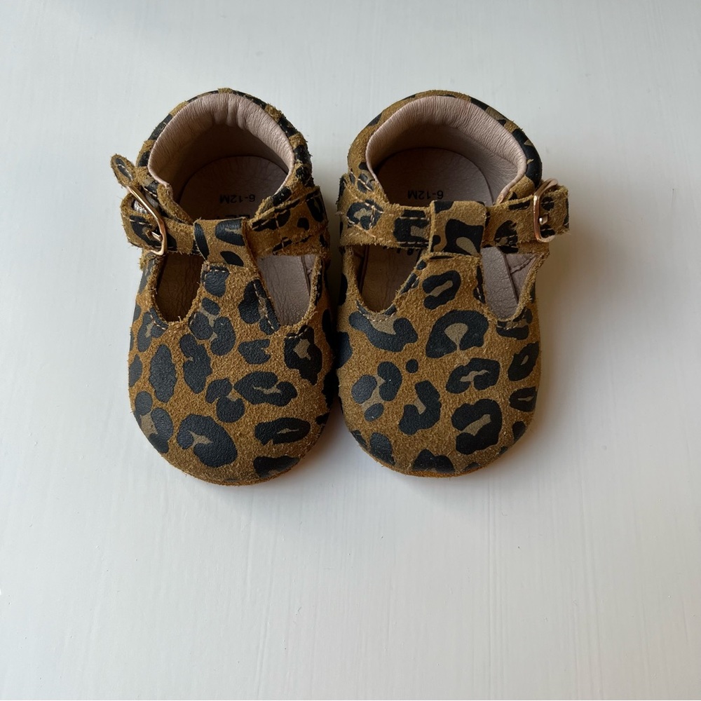 Monkey Feet cheetah t strap moccasins